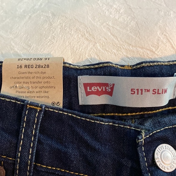 Levi's 511 Youth Teen Boys Jean Size 16 Regular 28x28 Slim Fit New with tags - Picture 6 of 8